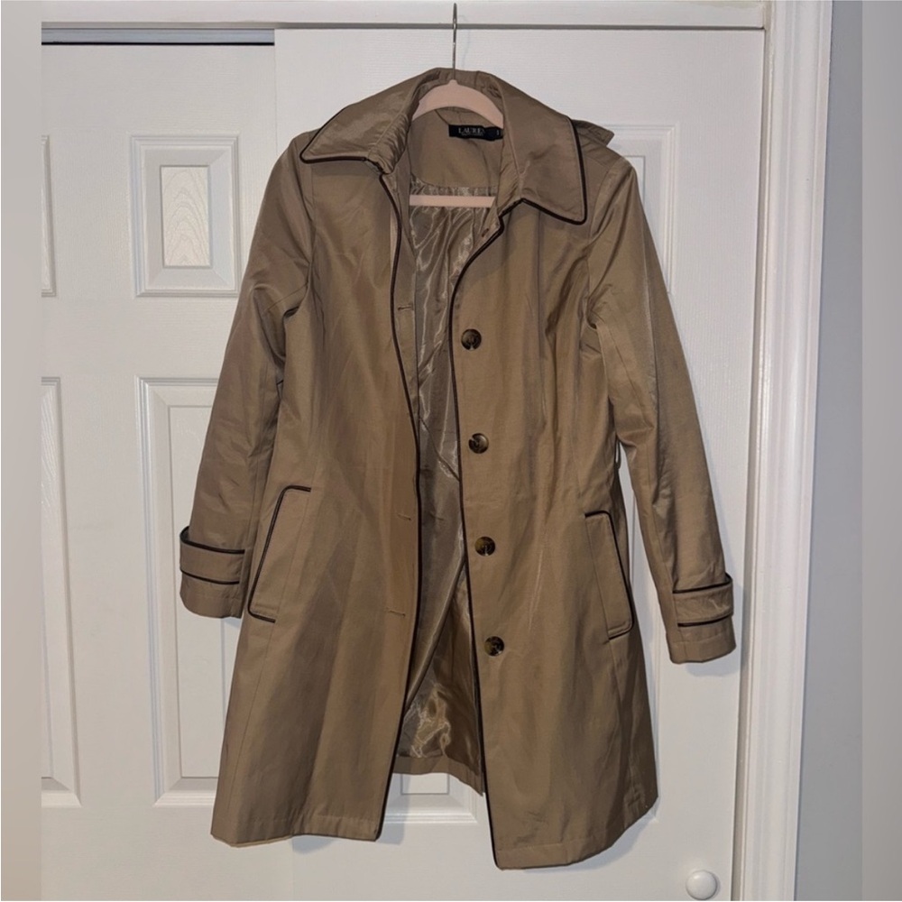 ralph lauren cropped trench coat